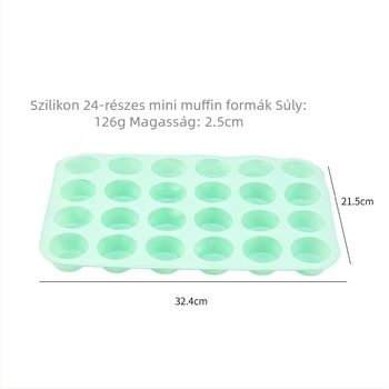 raktáron nagykereskedelmi határokon átnyúló szilikon kerek 24 egyenletes tortaforma tojásos pite Mafen csésze forma sütőeszközök torta tepsi