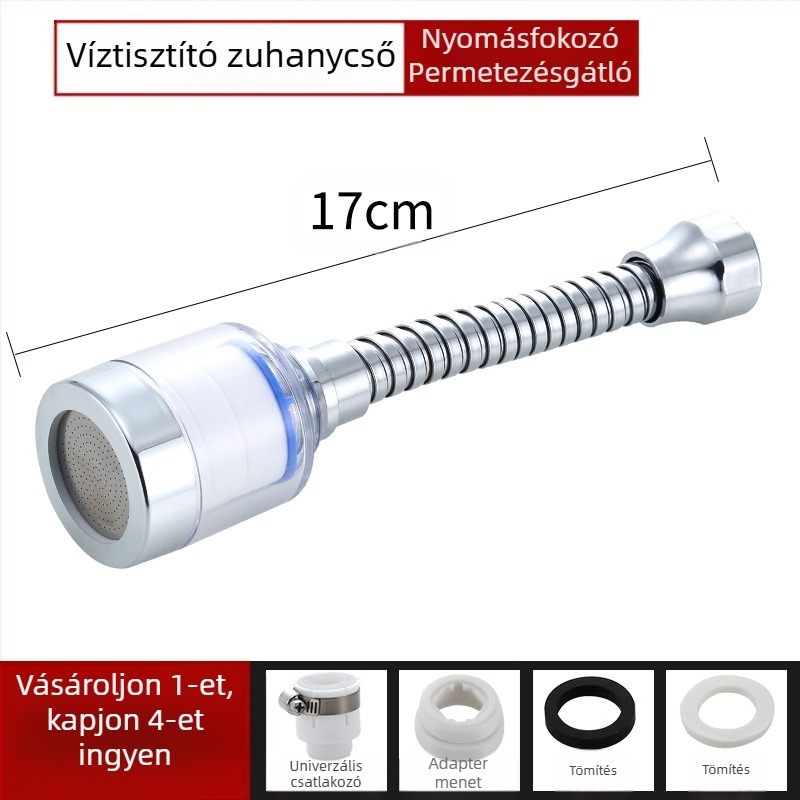 Csaptelep szűrő víztisztító konyhai fröccsenőfej hosszabbító hosszabbító víztakarékos univerzális nyomású zuhanybuborékoló
