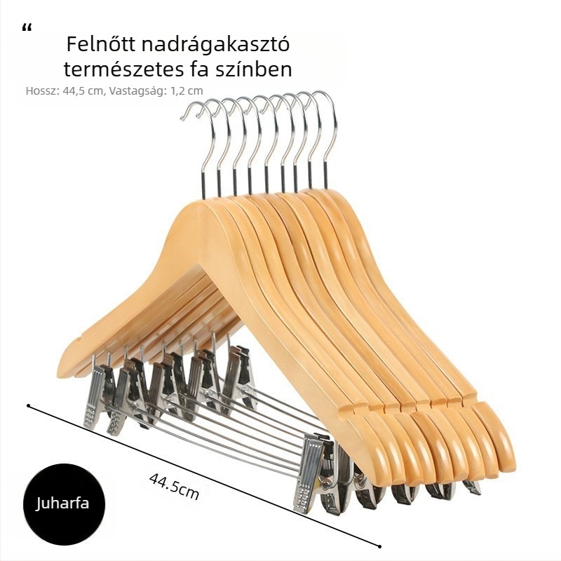 Fából készült ruhaakasztó, szállodai különleges tömörfa ruhaakasztó, ruhabolt, csúszásmentes fából készült ruhaakasztó, ruhaakasztó forrása, nagykereskedelem