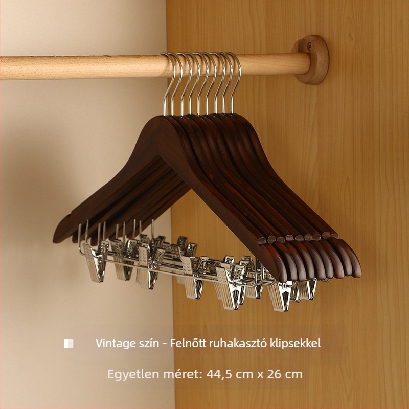 Fából készült ruhaakasztó, szállodai különleges tömörfa ruhaakasztó, ruhabolt, csúszásmentes fából készült ruhaakasztó, ruhaakasztó forrása, nagykereskedelem