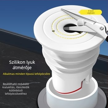 Csatornacső szagzáró tömítőgyűrű szilikon dugó konyhai mosdó mosógép lefolyócső dugó visszafolyásgátló szag műtermék