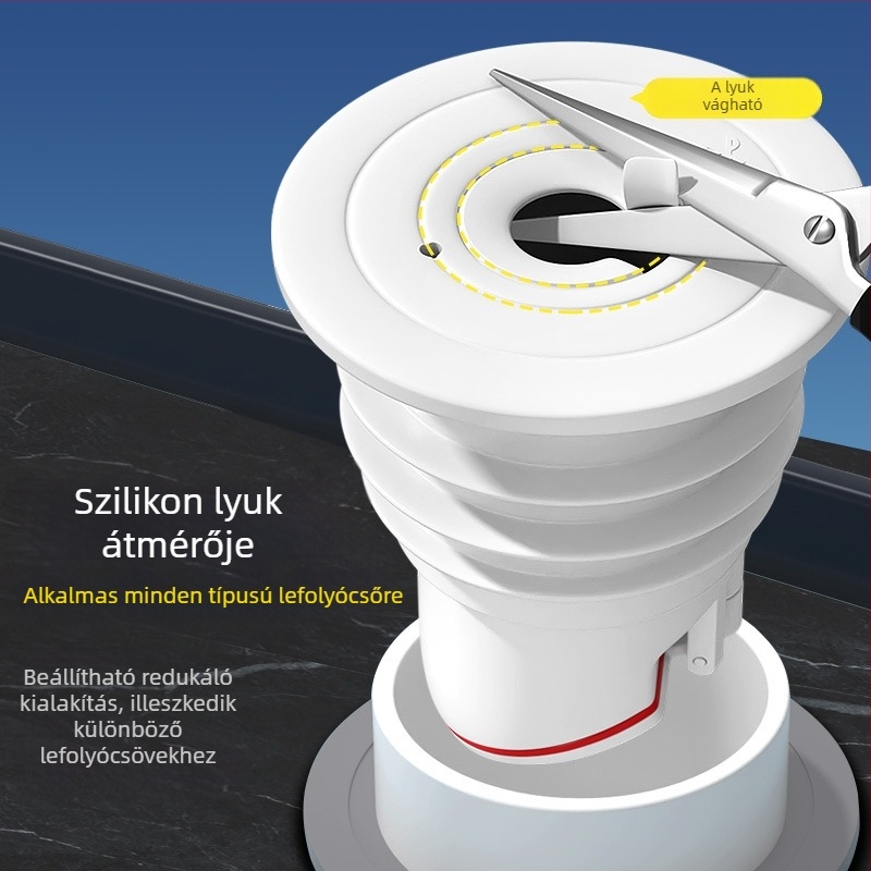 Csatornacső szagzáró tömítőgyűrű szilikon dugó konyhai mosdó mosógép lefolyócső dugó visszafolyásgátló szag műtermék