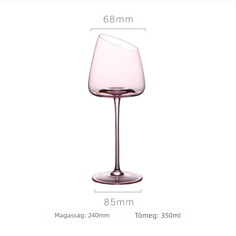 Francia ferde vörösboros pohár Flamingo kristálypohár Magas színértékű vörösboros pohár Különleges borospohár pároknak