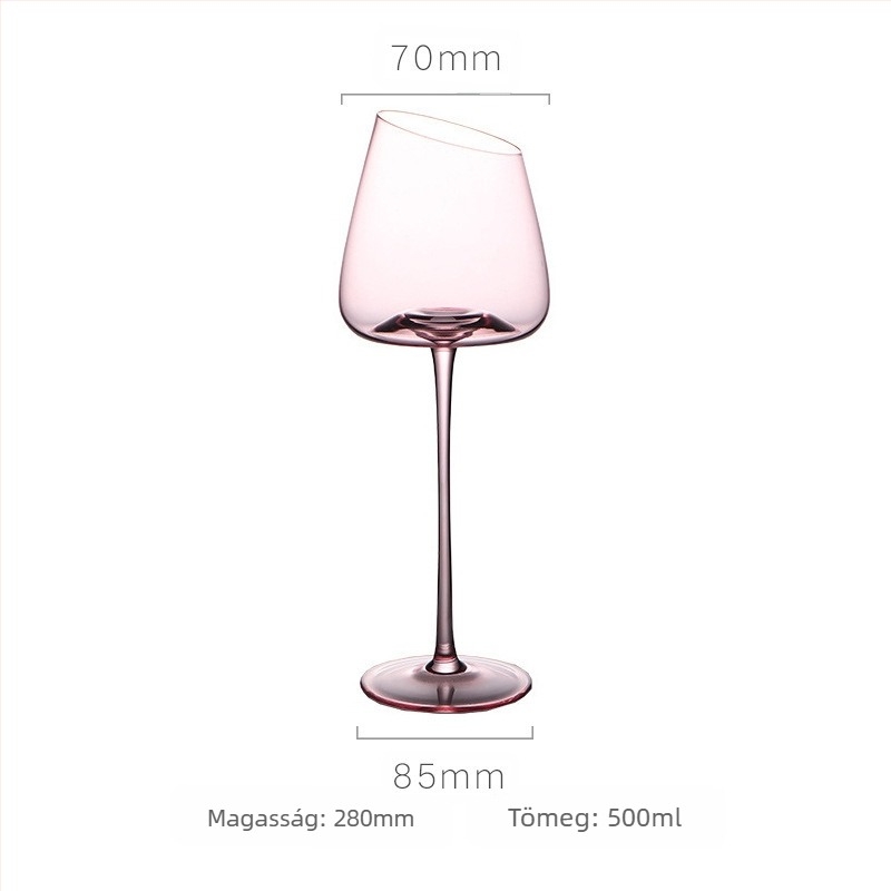 Francia ferde vörösboros pohár Flamingo kristálypohár Magas színértékű vörösboros pohár Különleges borospohár pároknak
