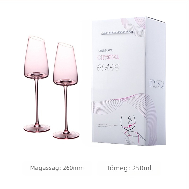 Francia ferde vörösboros pohár Flamingo kristálypohár Magas színértékű vörösboros pohár Különleges borospohár pároknak