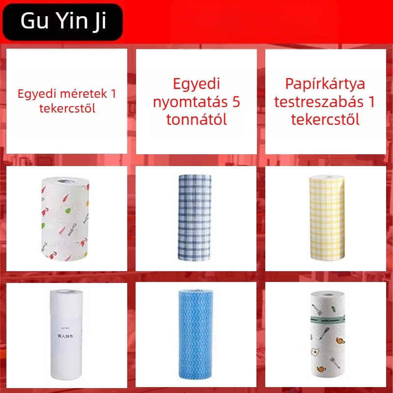 Eldobható konyhai rongyok, amelyek nem szöszölnek és nem ragadnak az olajhoz. Speciális konyhai papírtörlők, kivehető, nedves és száraz, lusta rongyok.