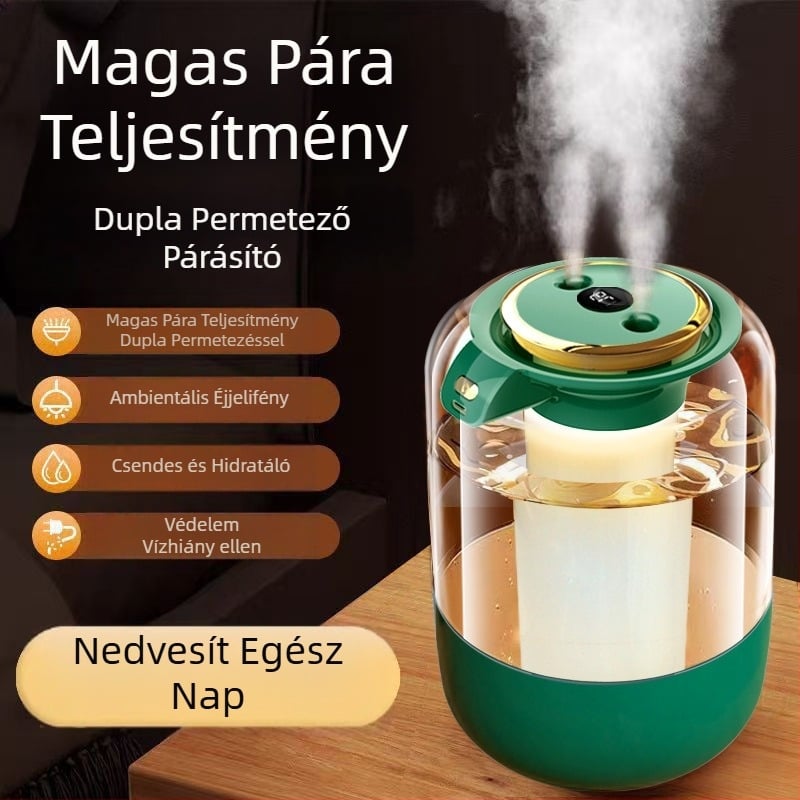 Dupla permetezésű, nehéz ködös párásító Amazon Hot Selling párásító otthoni hálószoba légtisztító