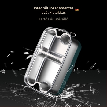 304 rozsdamentes acél uzsonnásdoboz irodai dolgozóknak való uzsonnásdoboz diákmenza uzsonnásdoboz kétrétegű uzsonnásdoboz zöldségtároló rekesz