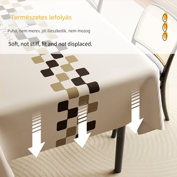 Étkezőasztal terítő, vízálló és olajálló, eldobható asztalszőnyeg, téglalap alakú PVC terítő, könnyű, luxus, csúcskategóriás teaasztal terítő