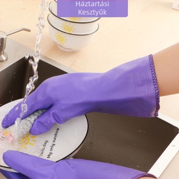 Pelyhesítő integrált háztartási latex kesztyűk konyhai háztartási kasmír kesztyűk vastagított Linyi napi mosogató kesztyűk
