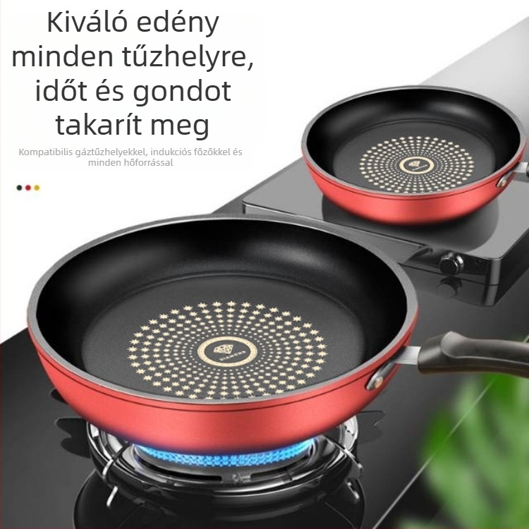 Új kristály gyémánt serpenyő tapadásmentes serpenyő konyhai serpenyő wok tapadásmentes serpenyő indukciós tűzhely gáztűzhely univerzális serpenyő