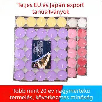 Gyertyagyári tétel aromaterápiás gyertya teaviasz 1,5-2 óra 100 kis gyertya romantikus lánykérés vallomás Buddha vaj