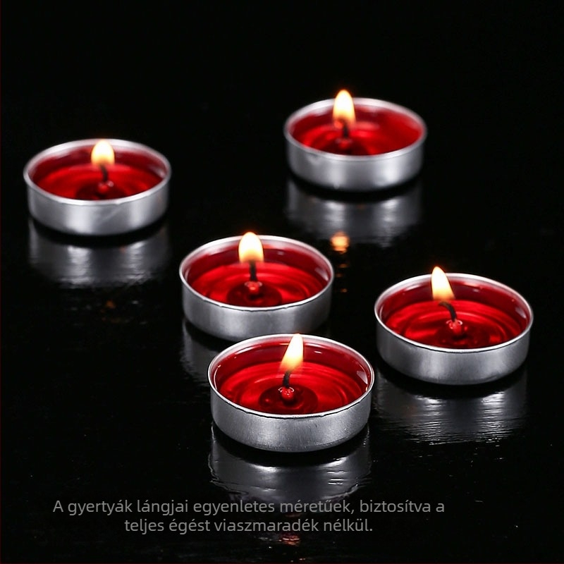 Gyertyagyári tétel aromaterápiás gyertya teaviasz 1,5-2 óra 100 kis gyertya romantikus lánykérés vallomás Buddha vaj