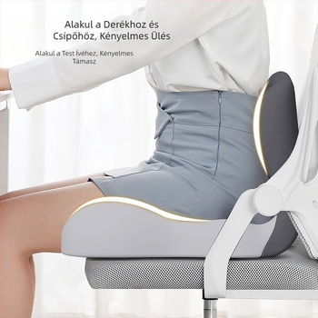 Memóriahabos, egyrészes ülőpárna és háttámla, integrált párna, diák irodai szék, székpárna, autós derékpárna, fenékpárna