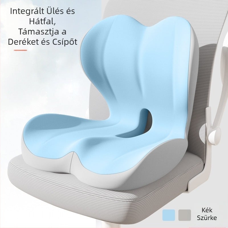 Memóriahabos, egyrészes ülőpárna és háttámla, integrált párna, diák irodai szék, székpárna, autós derékpárna, fenékpárna