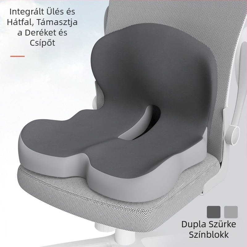 Memóriahabos, egyrészes ülőpárna és háttámla, integrált párna, diák irodai szék, székpárna, autós derékpárna, fenékpárna