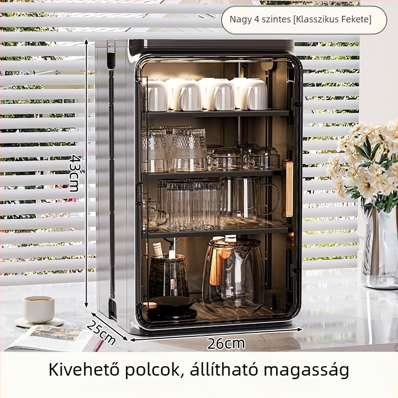 Porálló pohártároló állvány, asztali teáscsésze, vízpohár tartó, teatároló doboz, kávésbögre szárító pohártartó