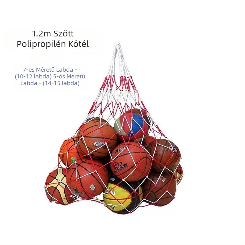 Gyári nagykereskedelmi nagy labdazseb nagy háló futball kosárlabda hordozható nagy kapacitású tárolóháló táska hordozható labdatáska