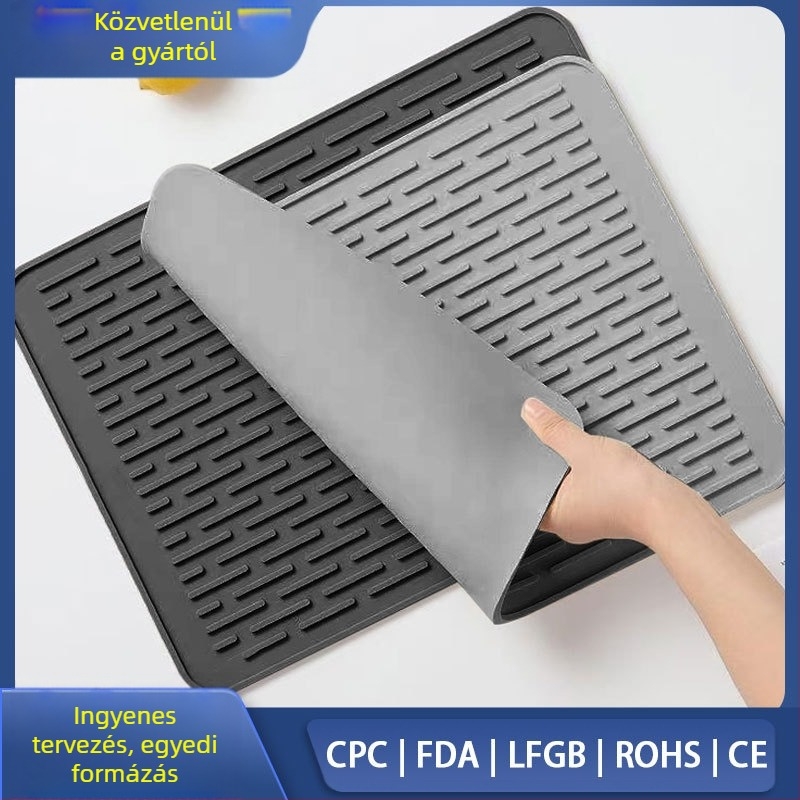 Szilikon tűzhelyszőnyeg, lefolyószőnyeg, szárazszőnyeg, szigetelőszőnyeg, mikrohullámú sütőszőnyeg, határokon átnyúló konyhai hőálló kávészőnyeg, étkezőasztal