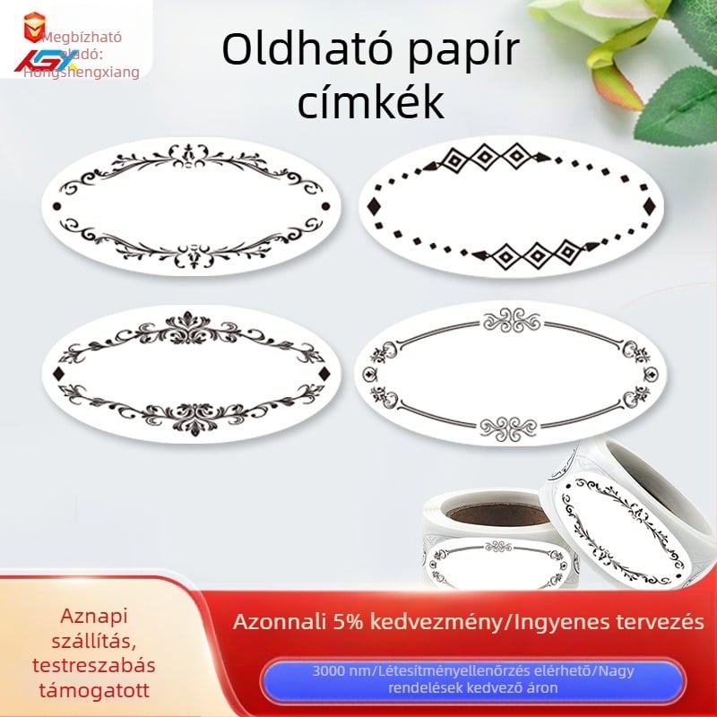 Határokon átnyúló, kézzel írott, lebomló, oldódó élelmiszer-palackok és konzervdobozok, üres logóval, ovális osztályozási matricával, raktáron