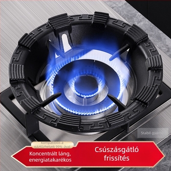 Öntöttvas szélálló huzat háztartási gáztűzhelyekhez, energiatakarékos tűzhelygyűrű, újonnan fejlesztett nyolcfogú csúszásgátló konzol