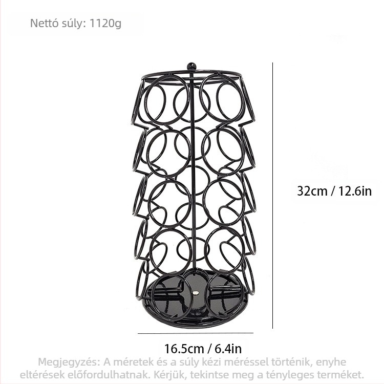 Source Factory kávékapszula-tartó Duoqu Kusi kapszulatartó, forgatható kijelző tárolóállvány, 35 db-os csomag