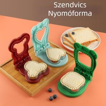 Gyári közvetlen értékesítés Új, egy darabból álló, szeretettel szendvicsre vágott szendvicskenyér-készítő forma szendvicsforma