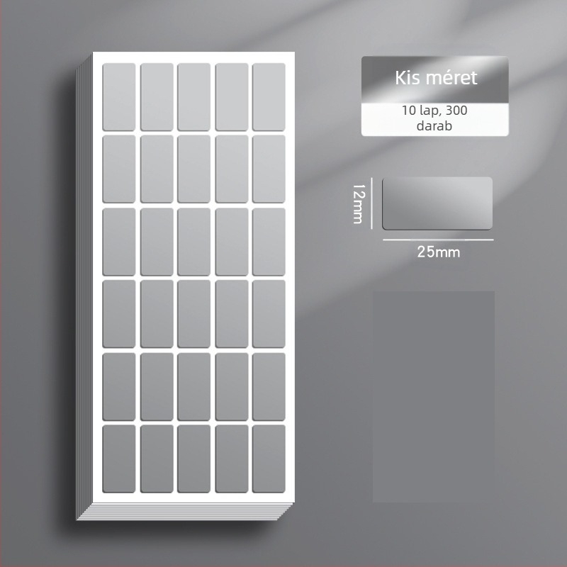 Ázsiai ezüst címkés matricák, vízálló és olajálló öntapadós matricák, kézzel írott, letéphető névmatricák, élelmiszer- és gyógyszerminta címkék