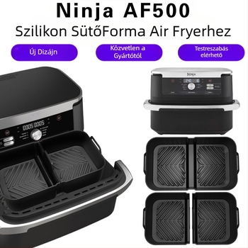 Határokon átnyúló új, négyzet alakú szilikon sütőtálca nagykereskedelmi testreszabása, alkalmas Ninja Af500 légkeveréses sütőtálcához