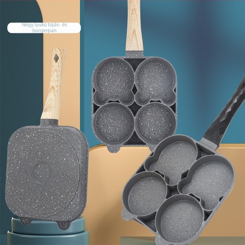 Tojás serpenyő tojássütő forma négylyukú tojássütő műtárgy tapadásmentes palacsintasütő gép otthoni reggeli