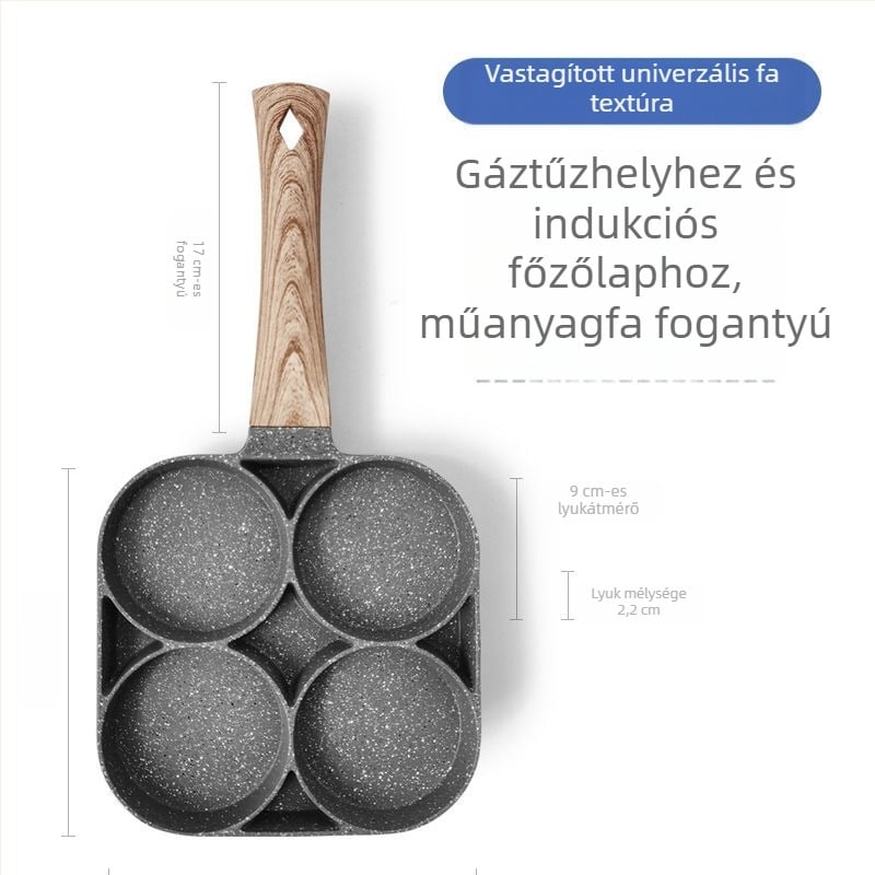 Tojás serpenyő tojássütő forma négylyukú tojássütő műtárgy tapadásmentes palacsintasütő gép otthoni reggeli