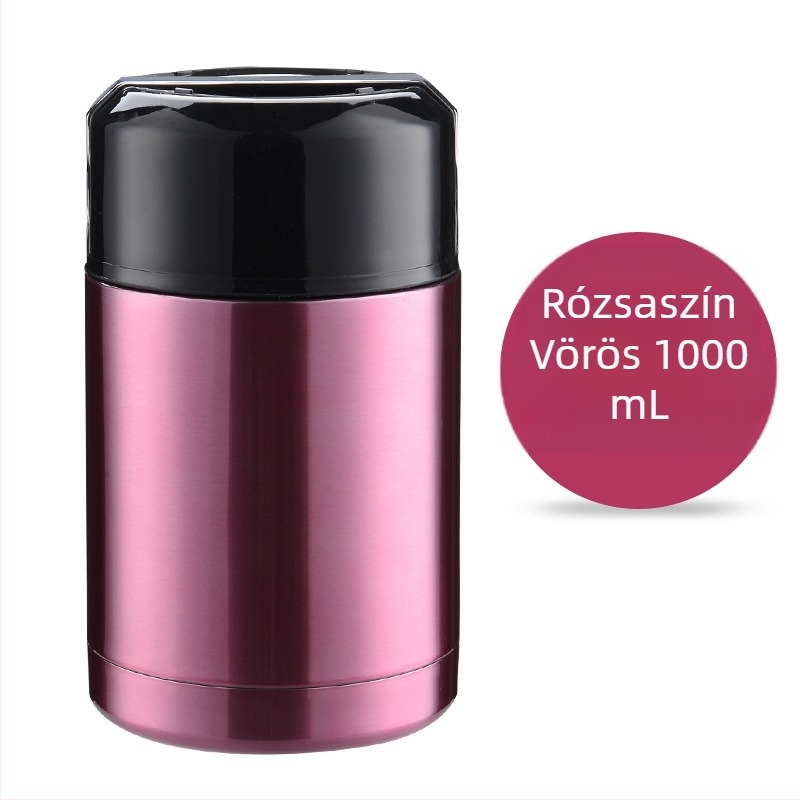 Párolt edény rozsdamentes acél vákuumszigetelő edény kreatív nagy kapacitású termosz pohár zabkása ebéddoboz ebéddoboz