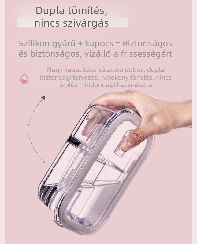 Üveg szigetelt ebéddoboz fedéllel mikrohullámú sütőhöz Üveg salátástál hordozható ebéddoboz Ebéddoboz