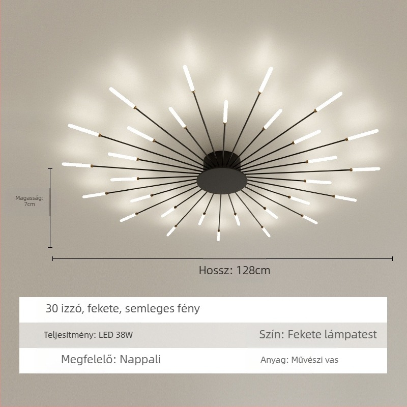 Határokon átnyúló lámpák, Egyszerű nappali lámpa, Mennyezeti lámpa, Előszoba, Luxus étkező, Hálószoba, Vortex tűzijáték, LED mennyezeti lámpa