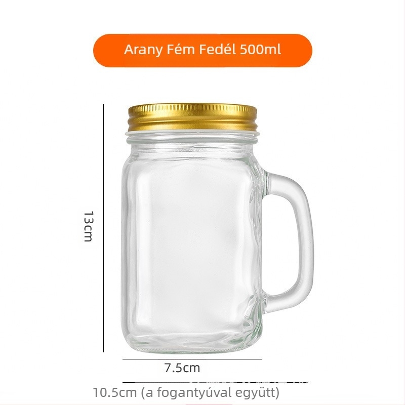 Amazon 40ml Mini üveg fogantyúpohár kis borospohár 120ml kávé tejes tea pohár Mason pohár