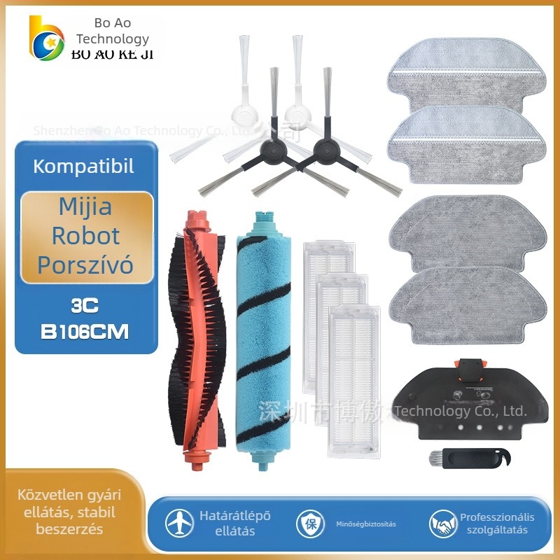 Alkalmas Mijia Sweep and Drag integrált STYJ02YM seprőrobot tartozékokhoz, oldalsó kefe, szűrőhenger, kefe, felmosókészlet