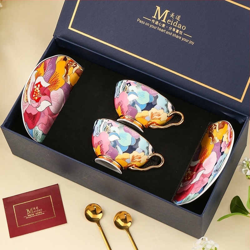 Medo kávéscsésze, kiváló minőségű csont porcelán, délutáni tea, teáskészlet, öltöny, barátnő, születésnap, esküvői ajándék