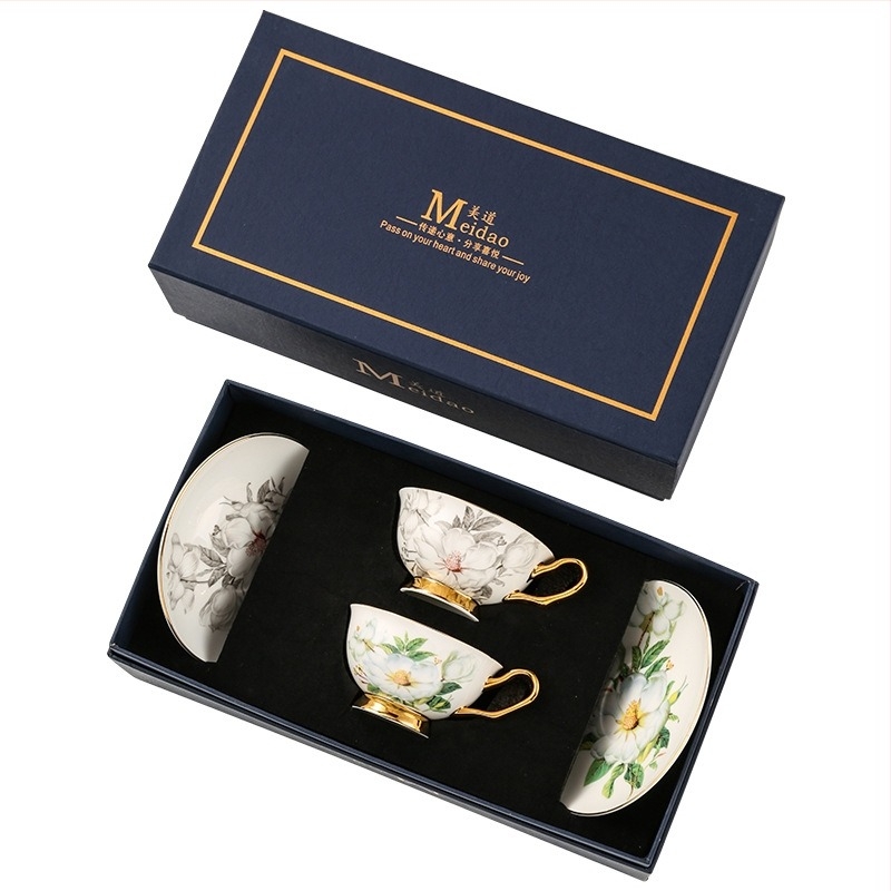 Meitao Tea Garden titkos nyelvű kávéscsésze csúcskategóriás, gyönyörű páros csészekészlet barátnő születésnapi esküvői ajándék