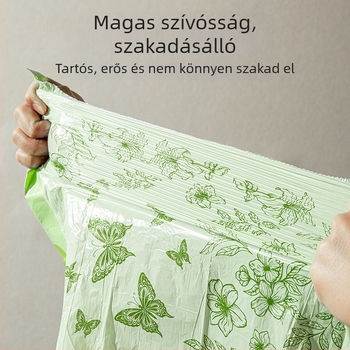 Fekete üröm szemeteszsákok, 100 darab, háztartási húzózsinóros típus, szakadásmentes szemeteszsákok, vastagított és nem könnyen szakad, húzózsinóros szemeteszsákok