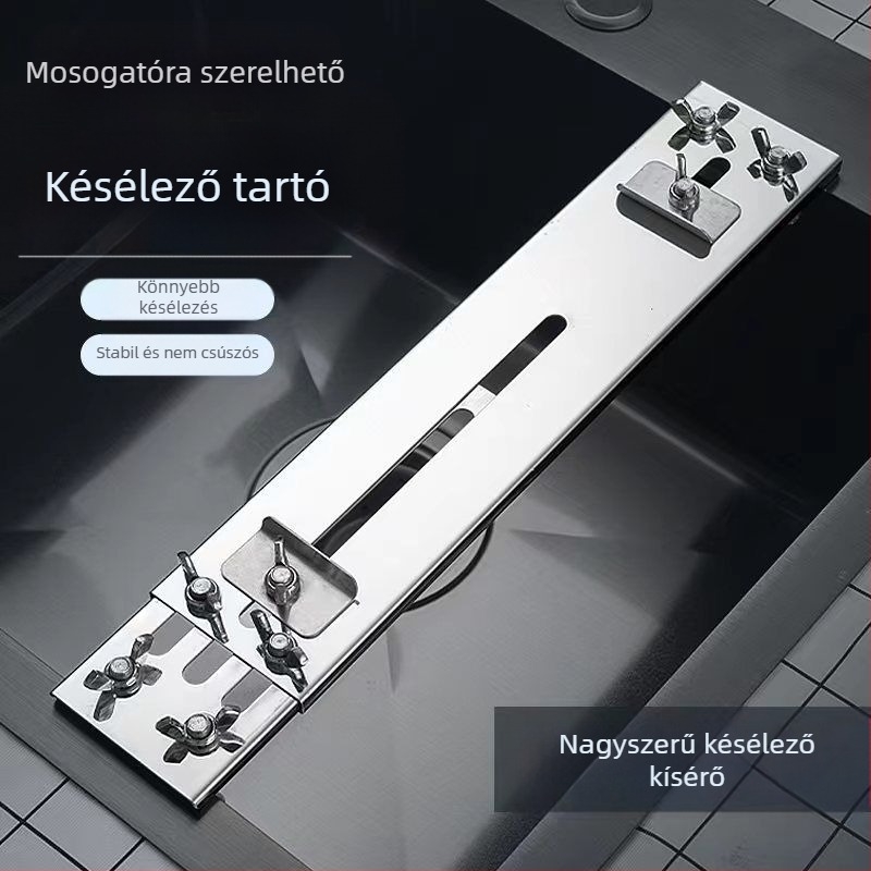 Dropshipping rozsdamentes acél fix fenőkő konzol háztartási állítható mosogató fix állvány új csúszásgátló élező állvány