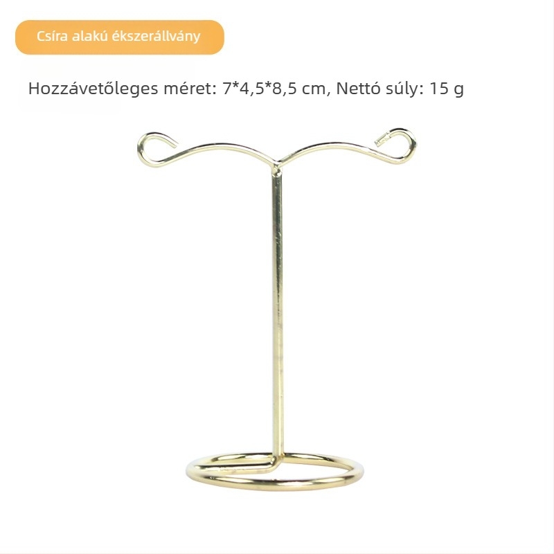 Határokon átnyúló kreatív arany gyanta ékszertálca kellékek gyűrű fülbevalók nyaklánc karkötő ékszer kijelző állvány