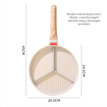 Három az egyben serpenyő, Multifunkciós serpenyő, Serpenyő, Tapadásmentes serpenyő, Omlett serpenyő, Külön steak csíkok, Tapadásmentes serpenyő