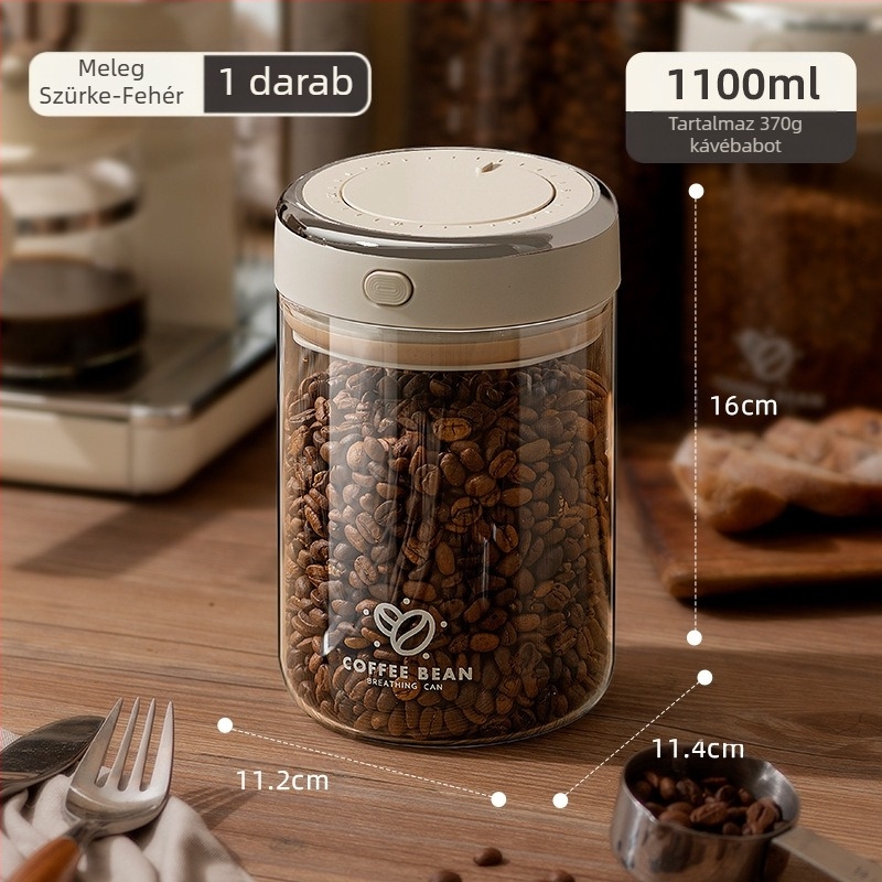Saját tervezésű kávébab tároló tartály vákuumos kávépor lezárt tartály tároló tartály tejpor tároló tartály tároló bab tároló tartály