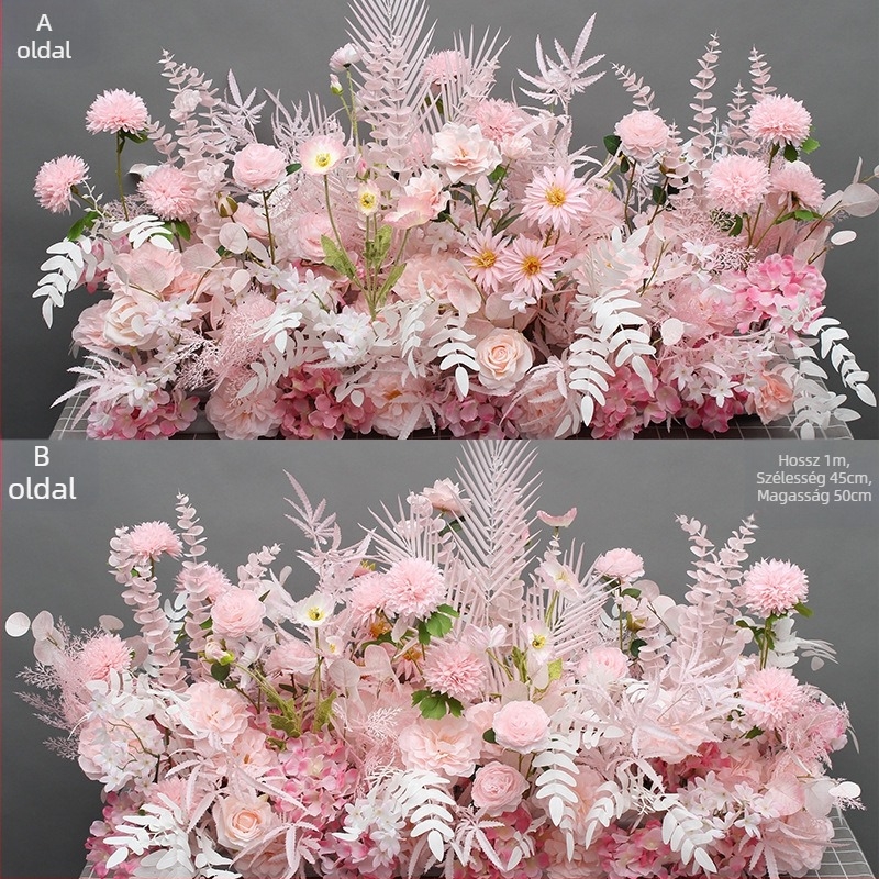 Autószállítási ünnepség ablak esküvői dekoráció stílus művirág dekoráció hamis virág 4s üzlet üdvözlő Kt márka római oszlop dekoráció