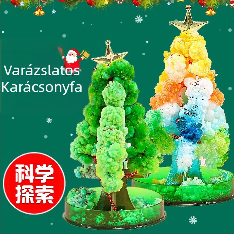 Határokon átnyúló forrásból származó papírfa virágzó gyerekeknek barkácsolás varázslatos növekedésű kristályfa játékok színes karácsonyfa gyártók nagykereskedelem