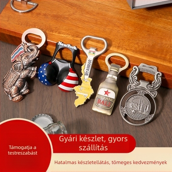 Raktáron határokon átnyúló Thaiföld Egyesült Államok Mianmar hűtőszekrény matrica sörnyitó cinkötvözet személyre szabott utazási emlékajándék sörnyitó