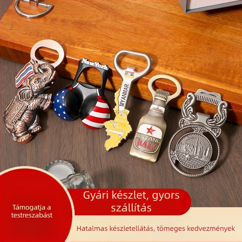 Raktáron határokon átnyúló Thaiföld Egyesült Államok Mianmar hűtőszekrény matrica sörnyitó cinkötvözet személyre szabott utazási emlékajándék sörnyitó