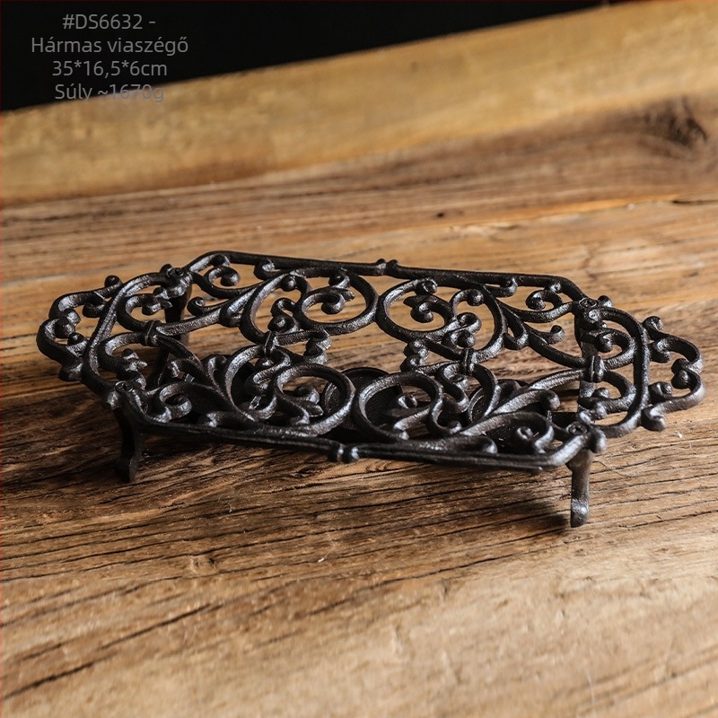 Európai stílusú retro öntöttvas tea-, kávé-, alkoholfőző gyertya-, asztali lámpa, szállodai lakberendezési kiegészítők, díszek, hőszigetelő tartó