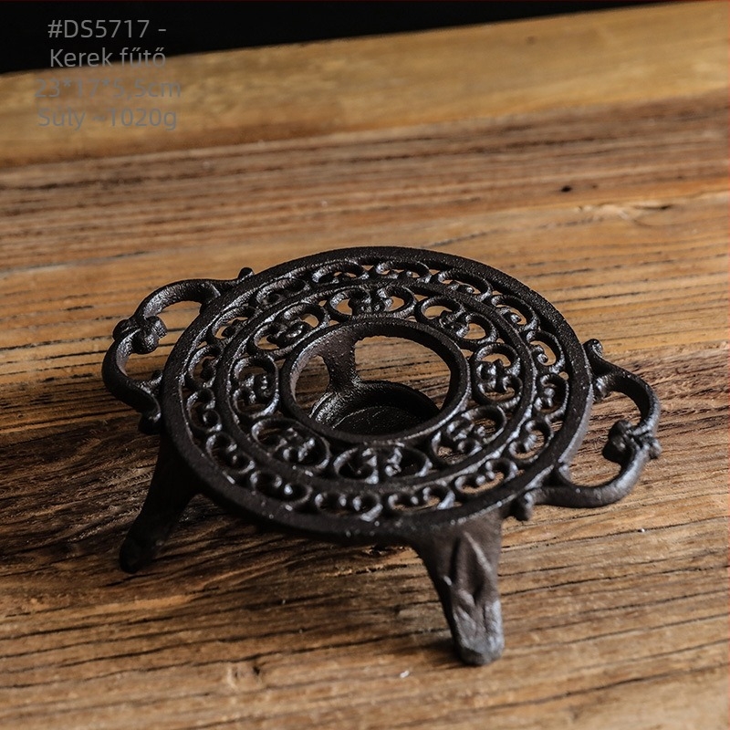 Európai stílusú retro öntöttvas tea-, kávé-, alkoholfőző gyertya-, asztali lámpa, szállodai lakberendezési kiegészítők, díszek, hőszigetelő tartó