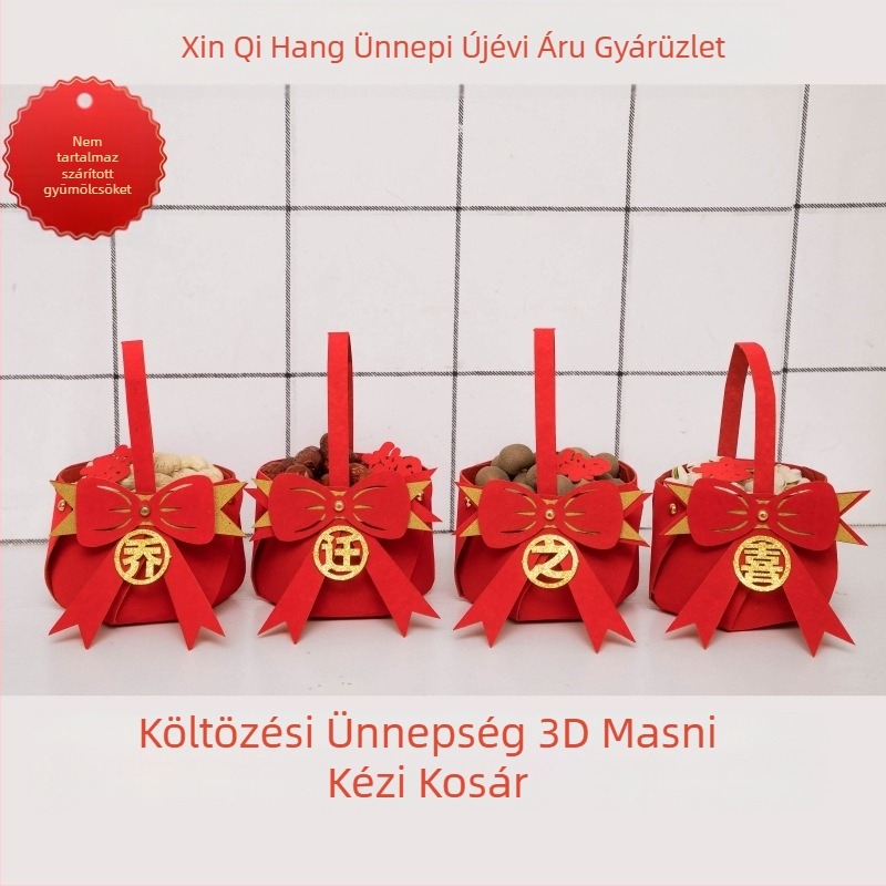 Boldog beköltözési dekoráció Új ház otthon elrendezése költöztető rituális kellékek hordozható kosár új ház nappali kreatív díszek